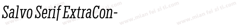 Salvo Serif ExtraCon字体转换